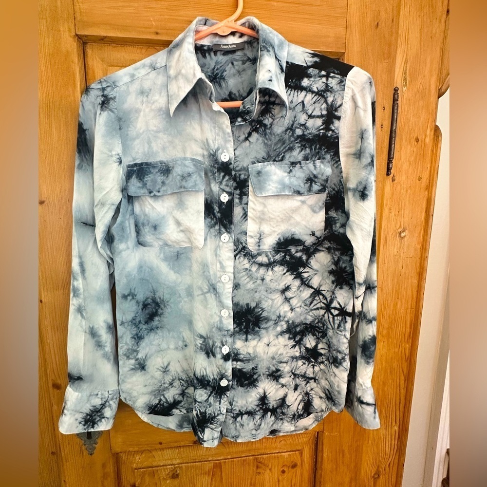 Nordstrom Tie Dye Button Up Top Size Small/Medium Whimsigoth